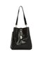 Zoozie Bags Bandolera Midi Negro y Dorado con Detalles de Flecos
